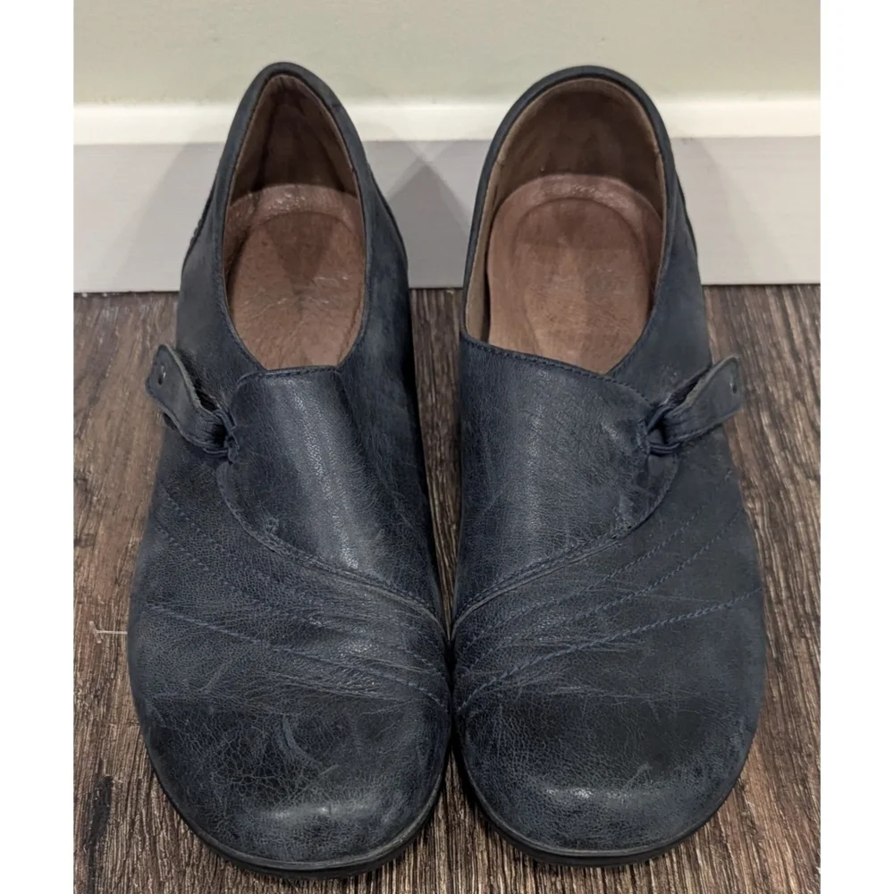 Dansko Franny Blue Leather Loafers Size 7.5-8